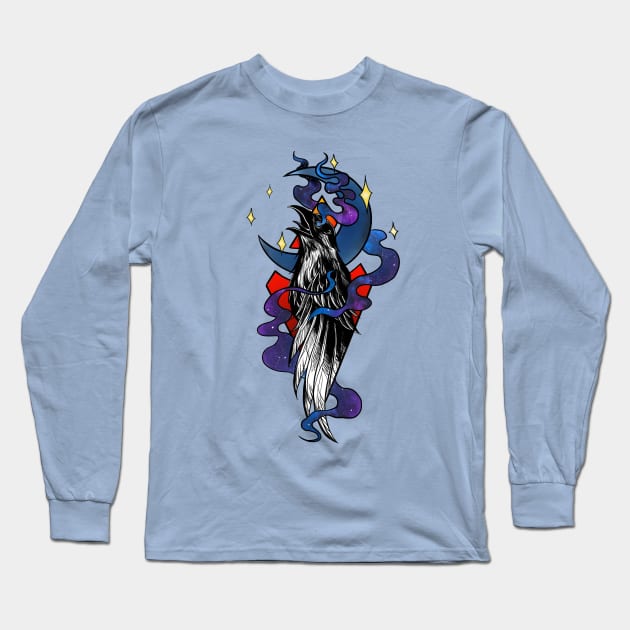 Crow Tattoo Long Sleeve T-Shirt by AABDesign / WiseGuyTattoos